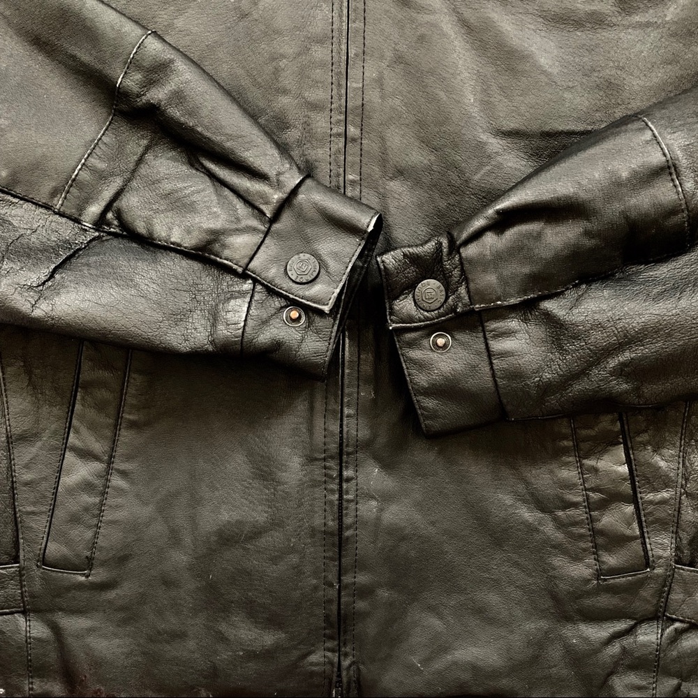 Leather Jacket Basic Equipment Size Small Black - image 4